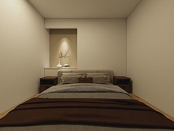 1丁目 客室：ベッドルームの床の間（完成イメージ）