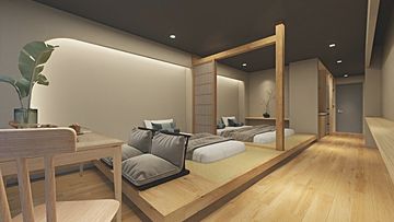 2丁目 客室：座卓と障子のあるリビング（完成イメージ）