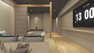 2丁目 客室：障子越しの寝室（完成イメージ）